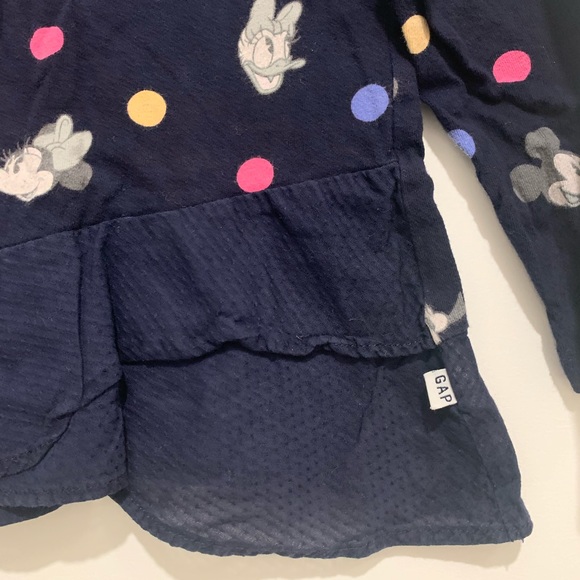 Gap Disney navy long sleeve shirt with character images. Size 3. - Picture 4 of 4